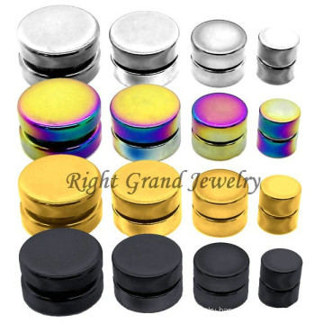 10mm Gold Titanium Plated Steel Magnetic Body Piercing